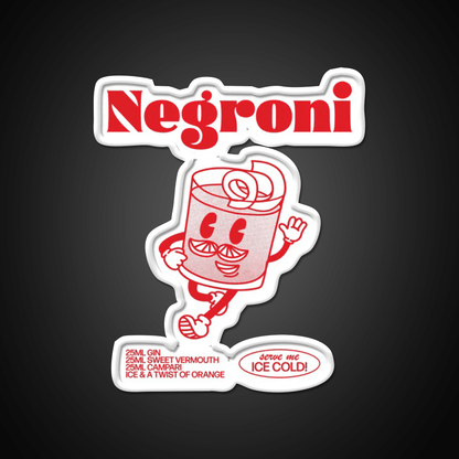 Negroni Cocktail Bar Decor Led Neon Sign For Cocktail Lovers Rgb Color - Shineneon