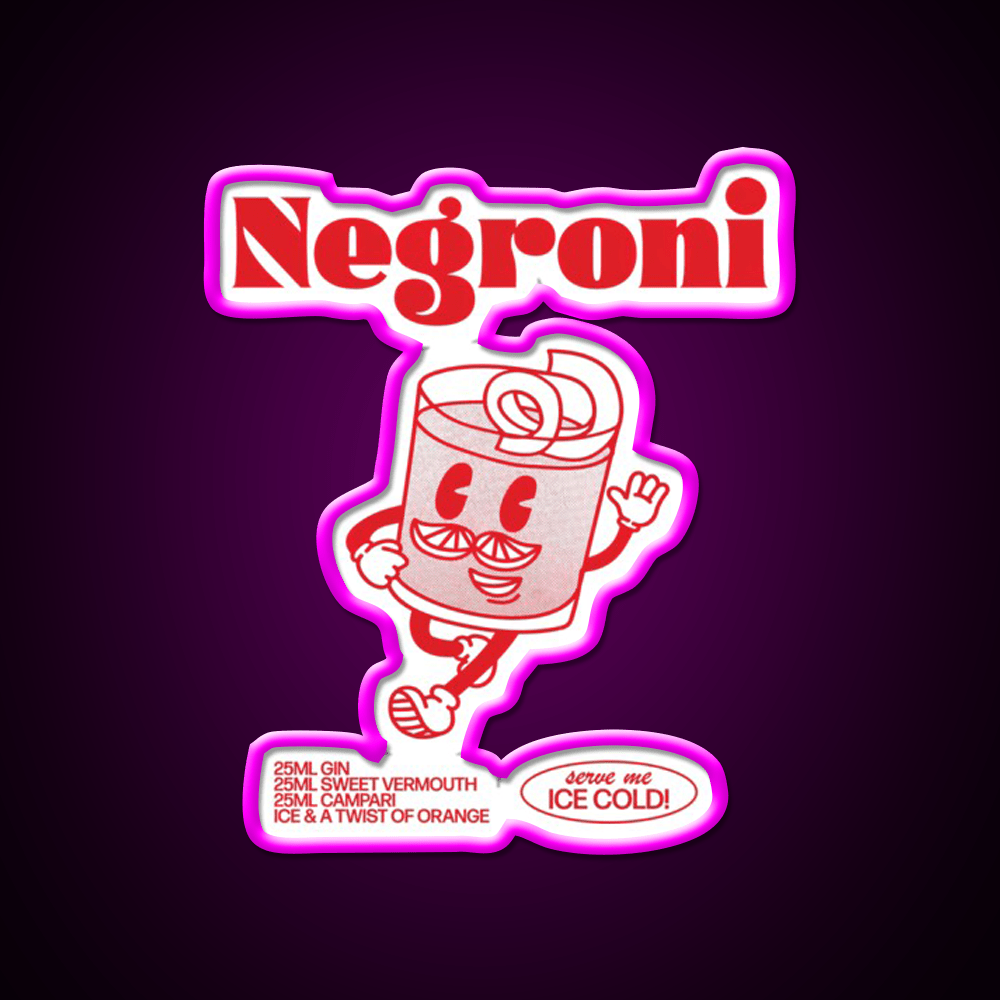 Negroni Cocktail Bar Decor Led Neon Sign For Cocktail Lovers Rgb Color - Shineneon