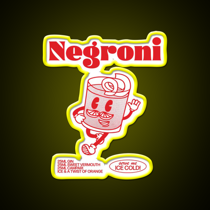 Negroni Cocktail Bar Decor Led Neon Sign For Cocktail Lovers Rgb Color - LED neon sign view 7