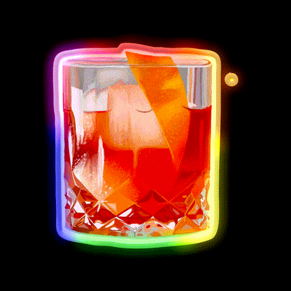 Negroni Cocktail Bar Decor Led Neon Sign Rgb Color - LED neon sign close-up detail