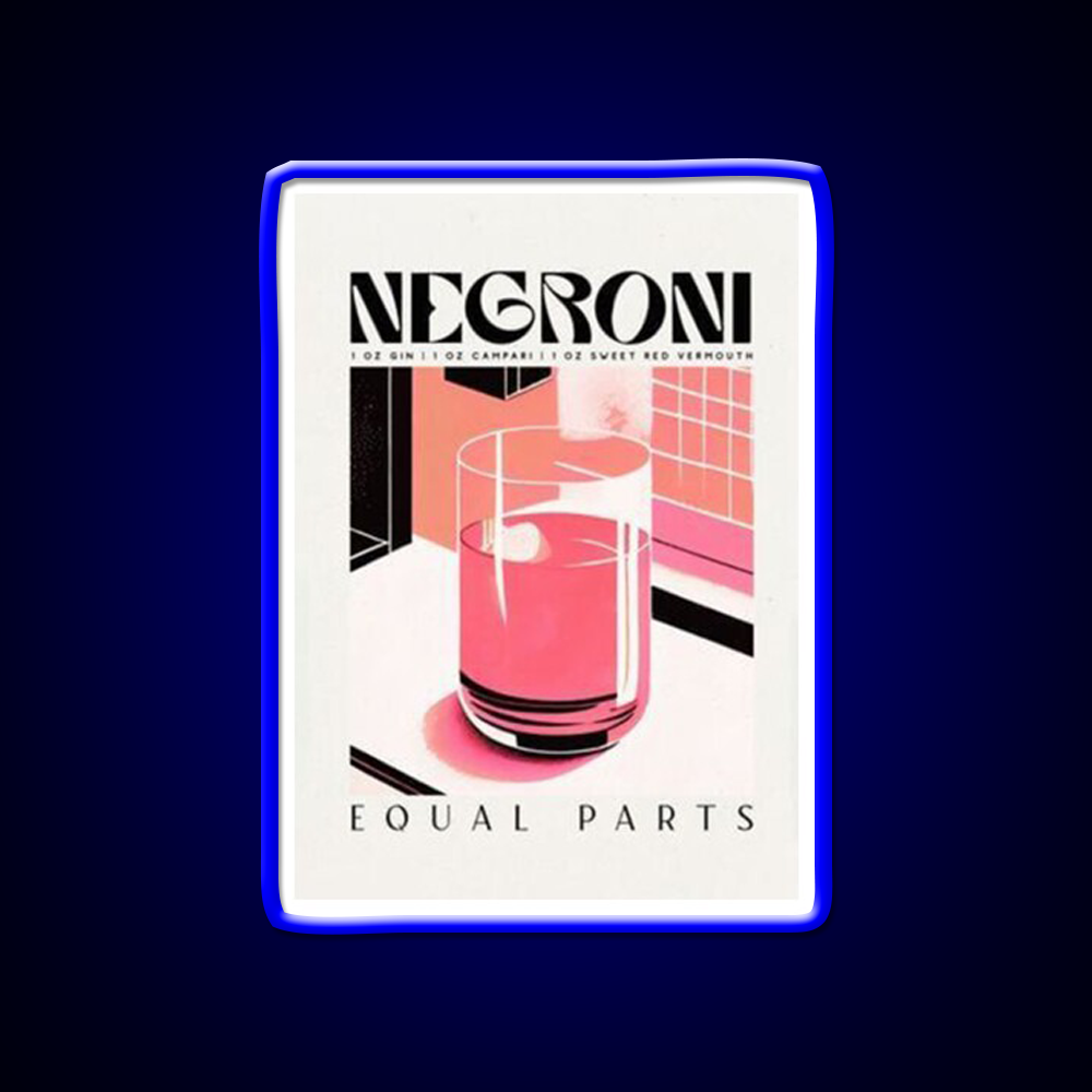 Negroni Cocktail Bar Decor Led Neon Sign Home Bar Decor Rgb Color - LED neon sign view 5