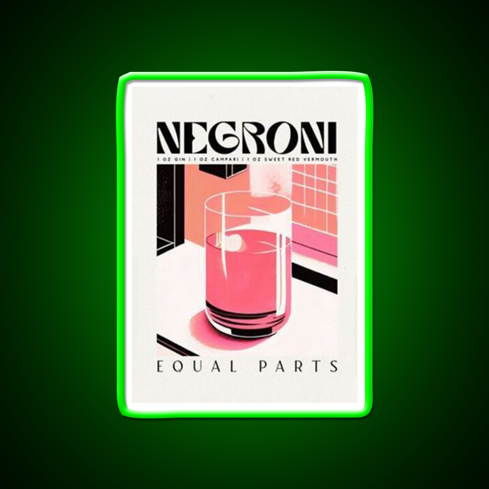 Negroni Cocktail Bar Decor Led Neon Sign Home Bar Decor Rgb Color - LED neon sign view 8