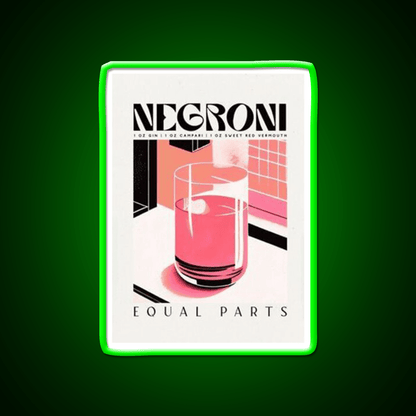 Negroni Cocktail Bar Decor Led Neon Sign Home Bar Decor Rgb Color - Shineneon