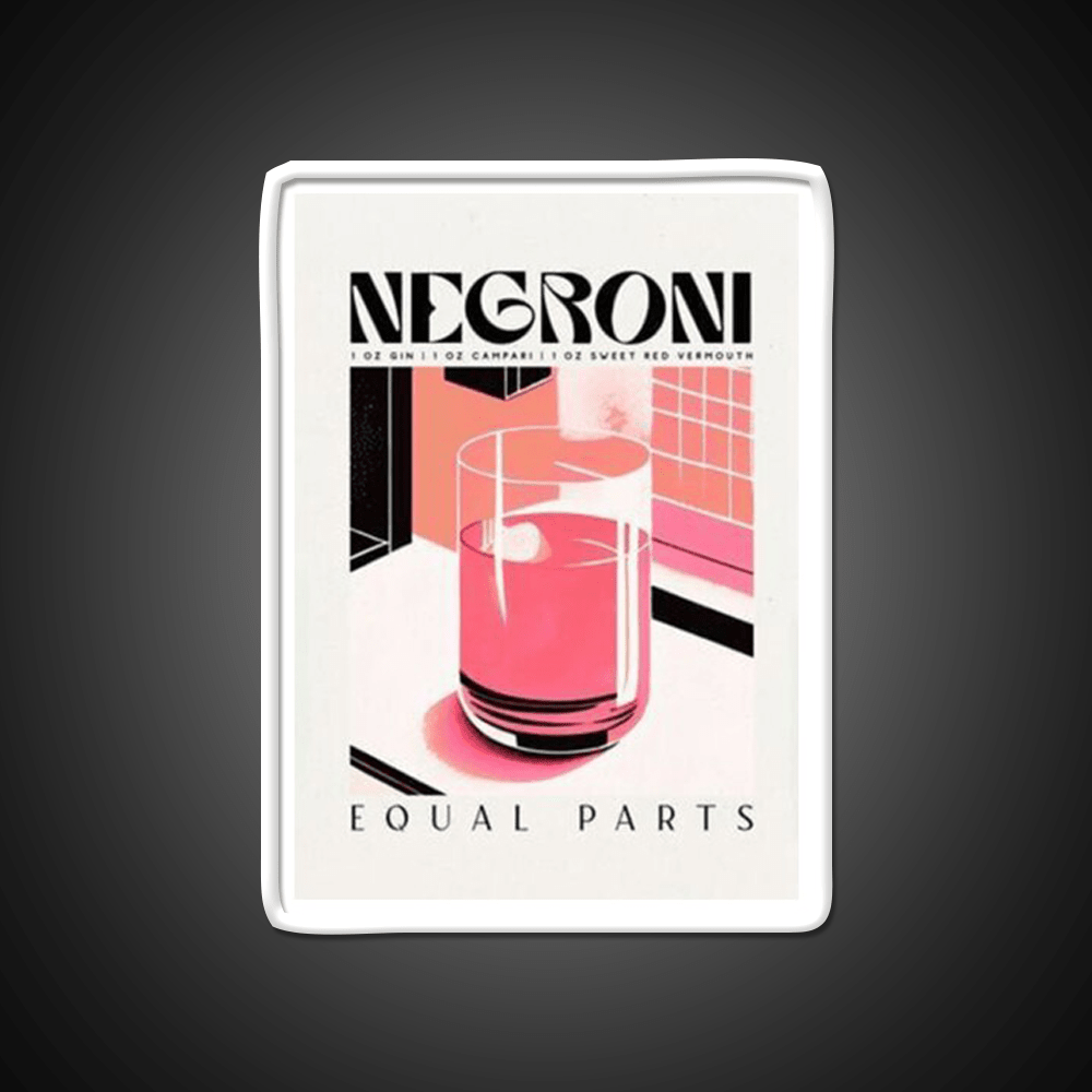 Negroni Cocktail Bar Decor Led Neon Sign Home Bar Decor Rgb Color - Shineneon