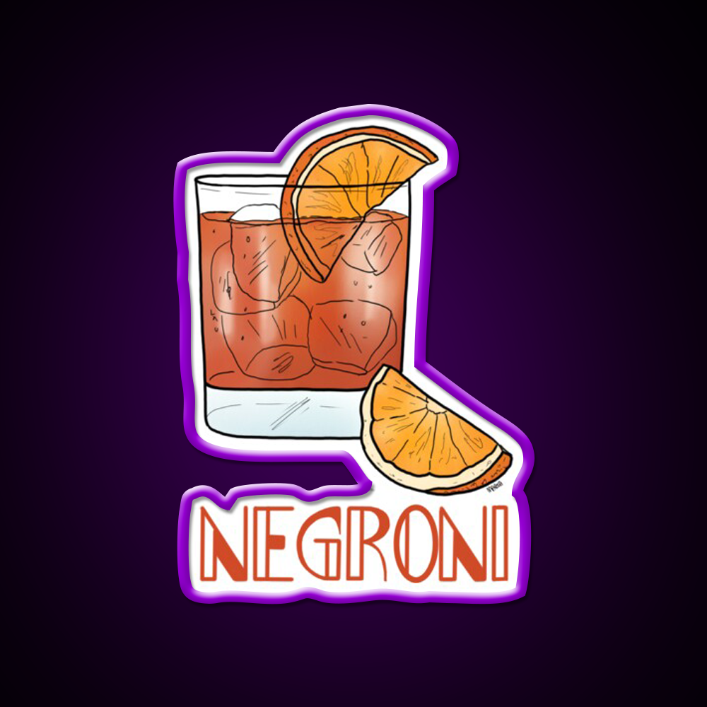 Negroni Cocktail Bar Decor Led Neon Sign Neon Party Sign Rgb Color - LED neon sign view 9