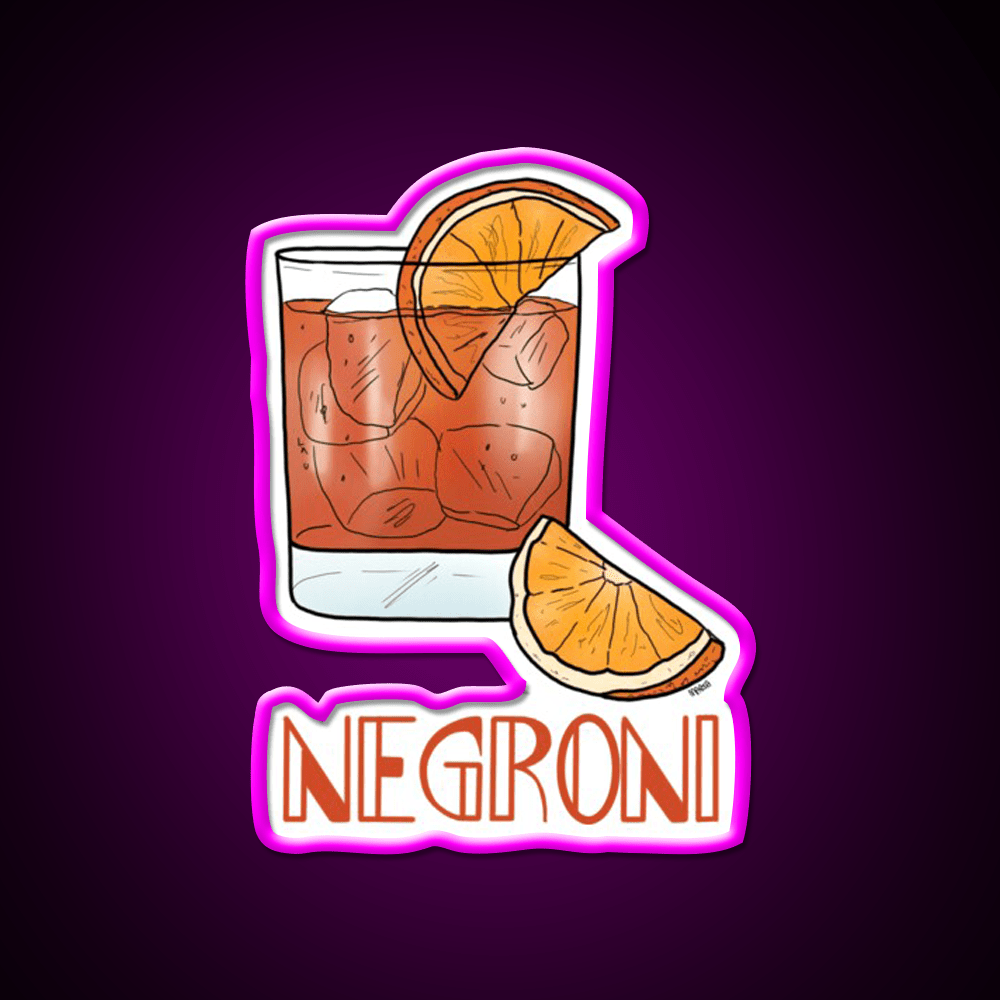 Negroni Cocktail Bar Decor Led Neon Sign Neon Party Sign Rgb Color - Shineneon