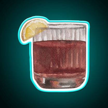 Negroni Cocktail Glass Cocktail Bar Decor Led Neon Sign Rgb Color - Shineneon