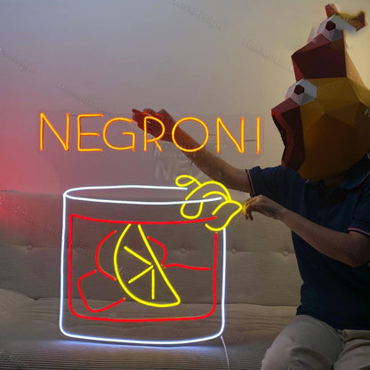 Negroni Cocktail Led Neon Sign Bar Led Neon Sign | Shineneon