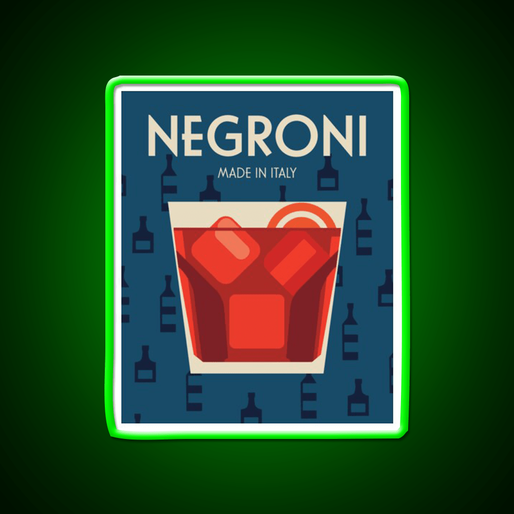 Negroni Made In Italy Cocktail Bar Decor Led Neon Sign Rgb Color - Shineneon