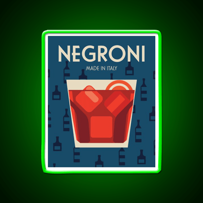 Negroni Made In Italy Cocktail Bar Decor Led Neon Sign Rgb Color - Shineneon