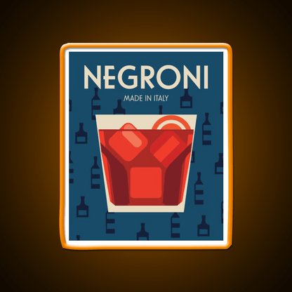 Negroni Made In Italy Cocktail Bar Decor Led Neon Sign Rgb Color - Shineneon