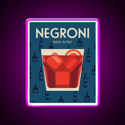 Negroni Made In Italy Cocktail Bar Decor Led Neon Sign Rgb Color - Shineneon