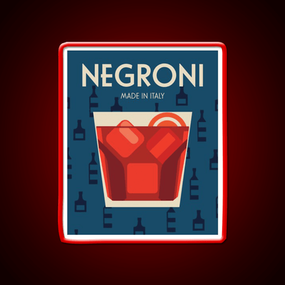 Negroni Made In Italy Cocktail Bar Decor Led Neon Sign Rgb Color - Shineneon