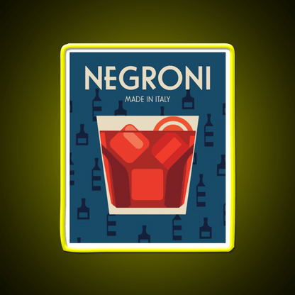 Negroni Made In Italy Cocktail Bar Decor Led Neon Sign Rgb Color - Shineneon