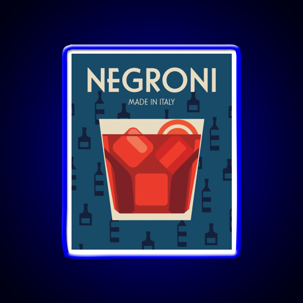Negroni Made In Italy Cocktail Bar Decor Led Neon Sign Rgb Color - Shineneon