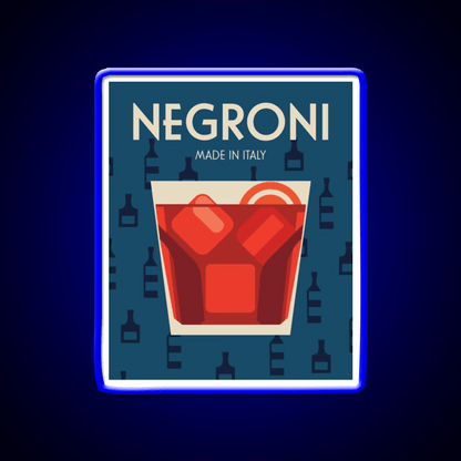 Negroni Made In Italy Cocktail Bar Decor Led Neon Sign Rgb Color - Shineneon