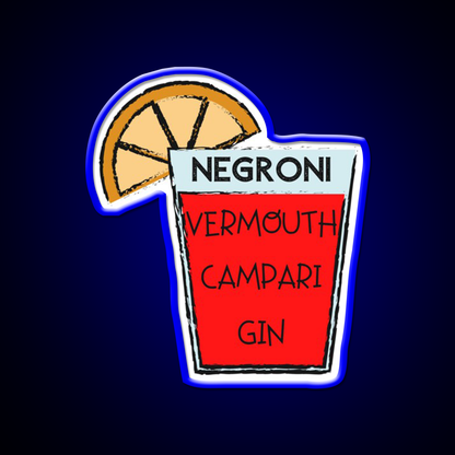 Negroni Vermouth Campari Gin Cocktail Bar Decor Led Neon Sign Rgb Color - LED neon sign view 5
