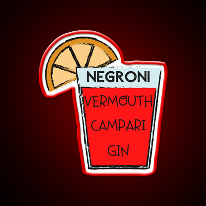 Negroni Vermouth Campari Gin Cocktail Bar Decor Led Neon Sign Rgb Color - LED neon sign view 10