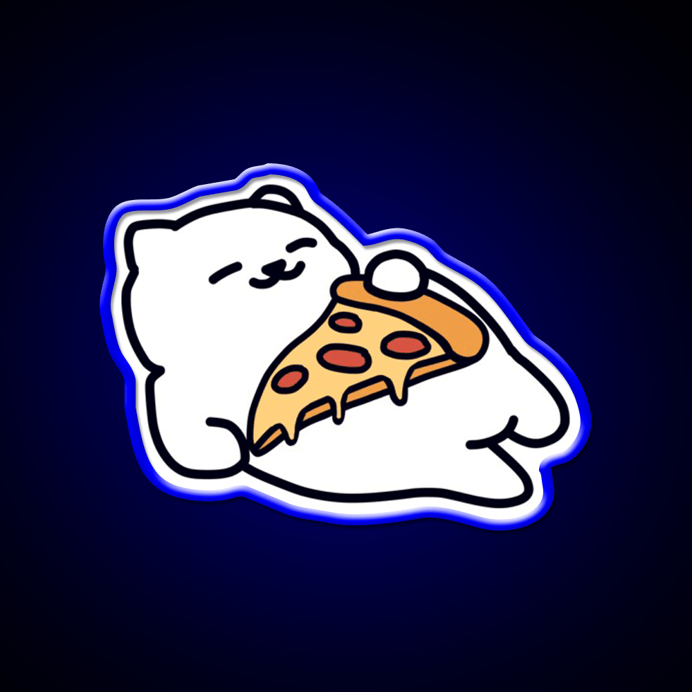 Neko Atsume Fast Food Led Neon Sign For Burger Place Rgb Color - Shineneon