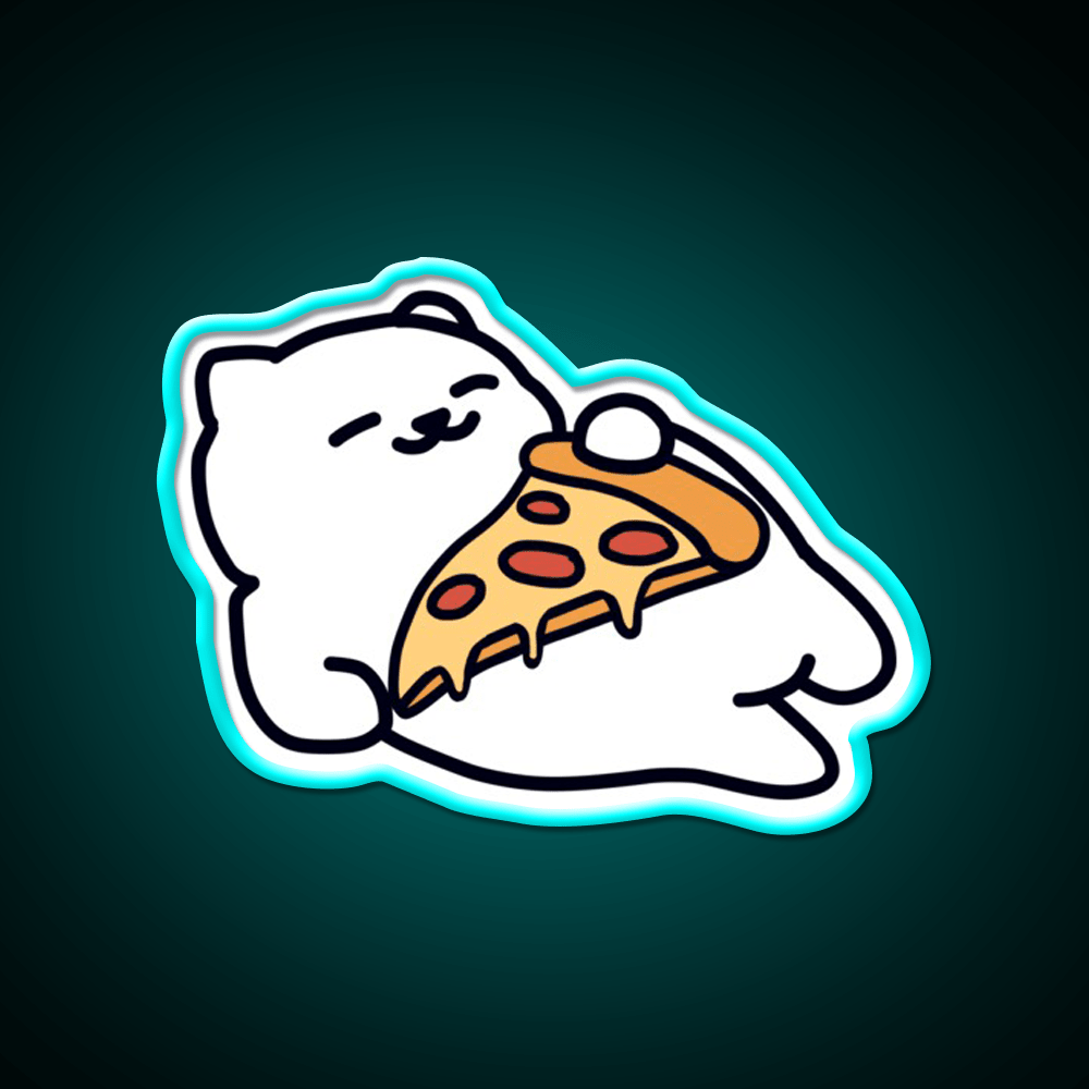 Neko Atsume Fast Food Led Neon Sign For Burger Place Rgb Color - Shineneon