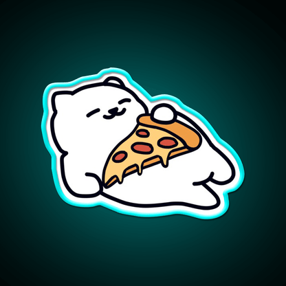 Neko Atsume Fast Food Led Neon Sign For Burger Place Rgb Color - Shineneon