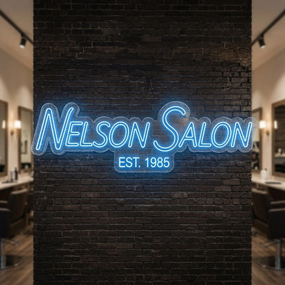 Nelson Salon LED Neon Sign - 04 Size Image