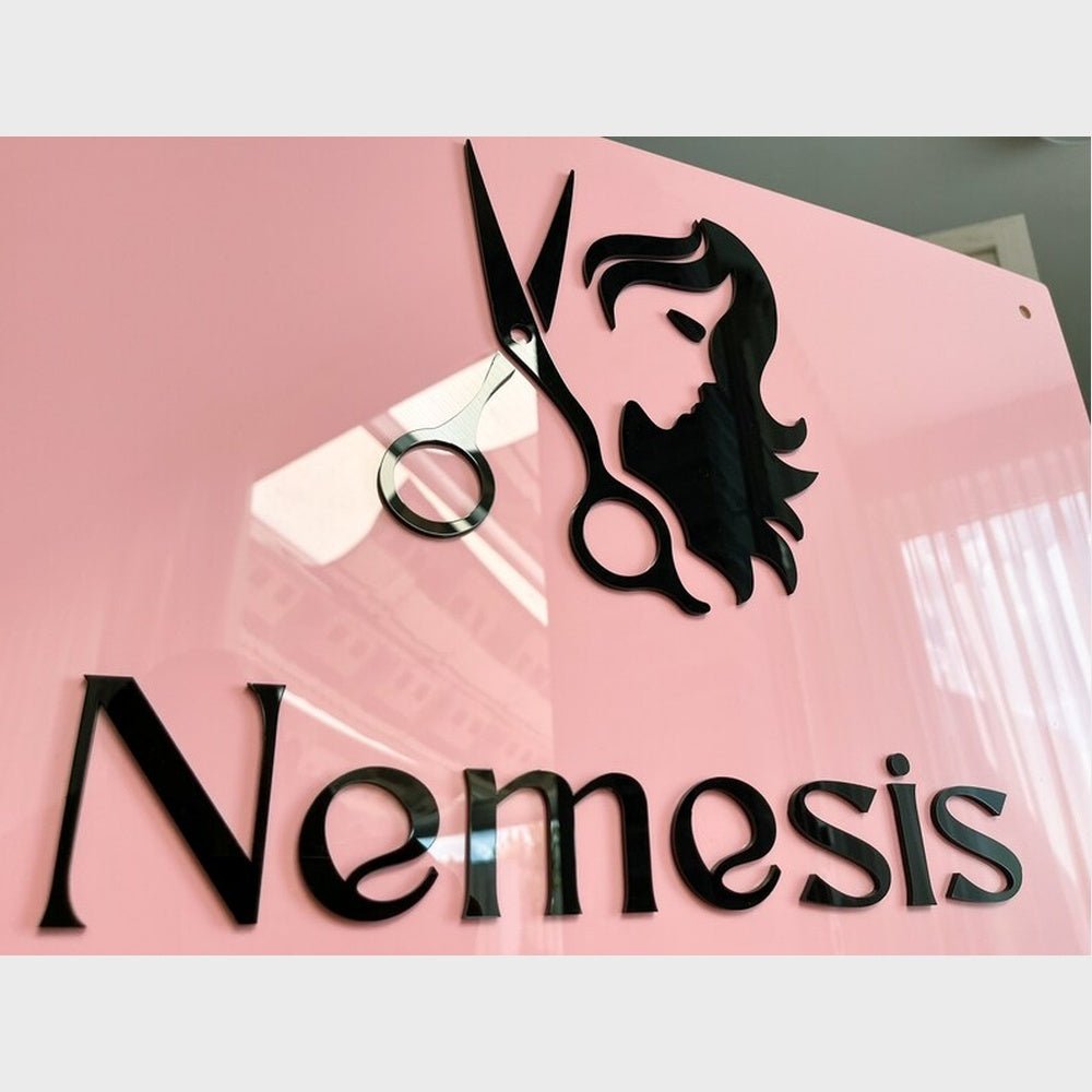 Nemesis Hair Salon Acrylic Business Logo Sign - Shineneon