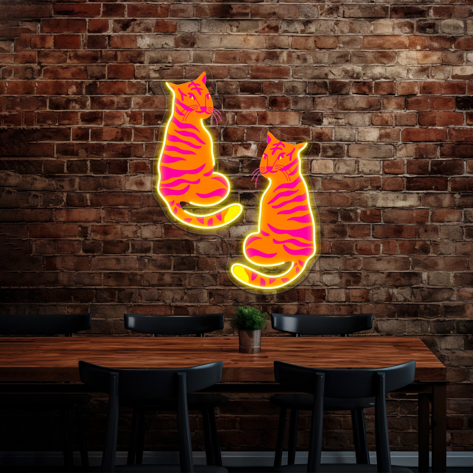 Neon Abstract Tigers Wall Artwork Neon Signs | Shineneon