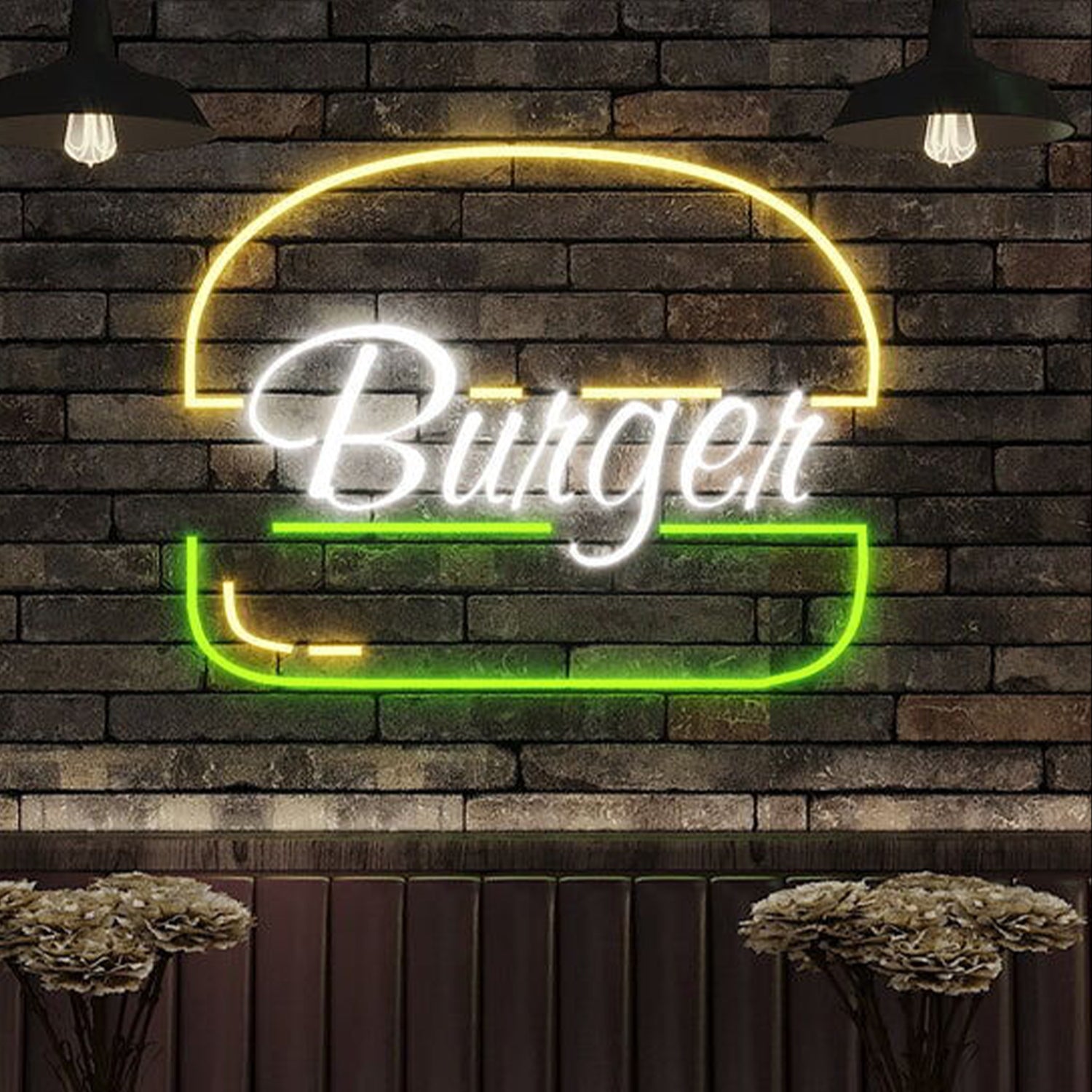 Neon Burger Logo Led Neon Sign | Shineneon