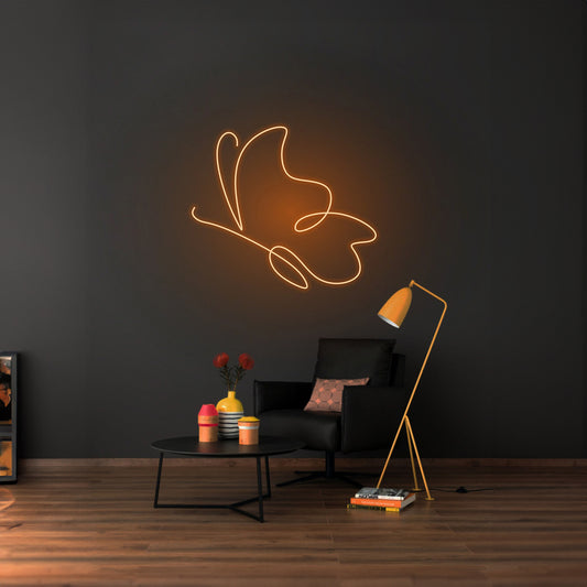 Neon Butterfly Aesthetic Room Decor Butterfly Art