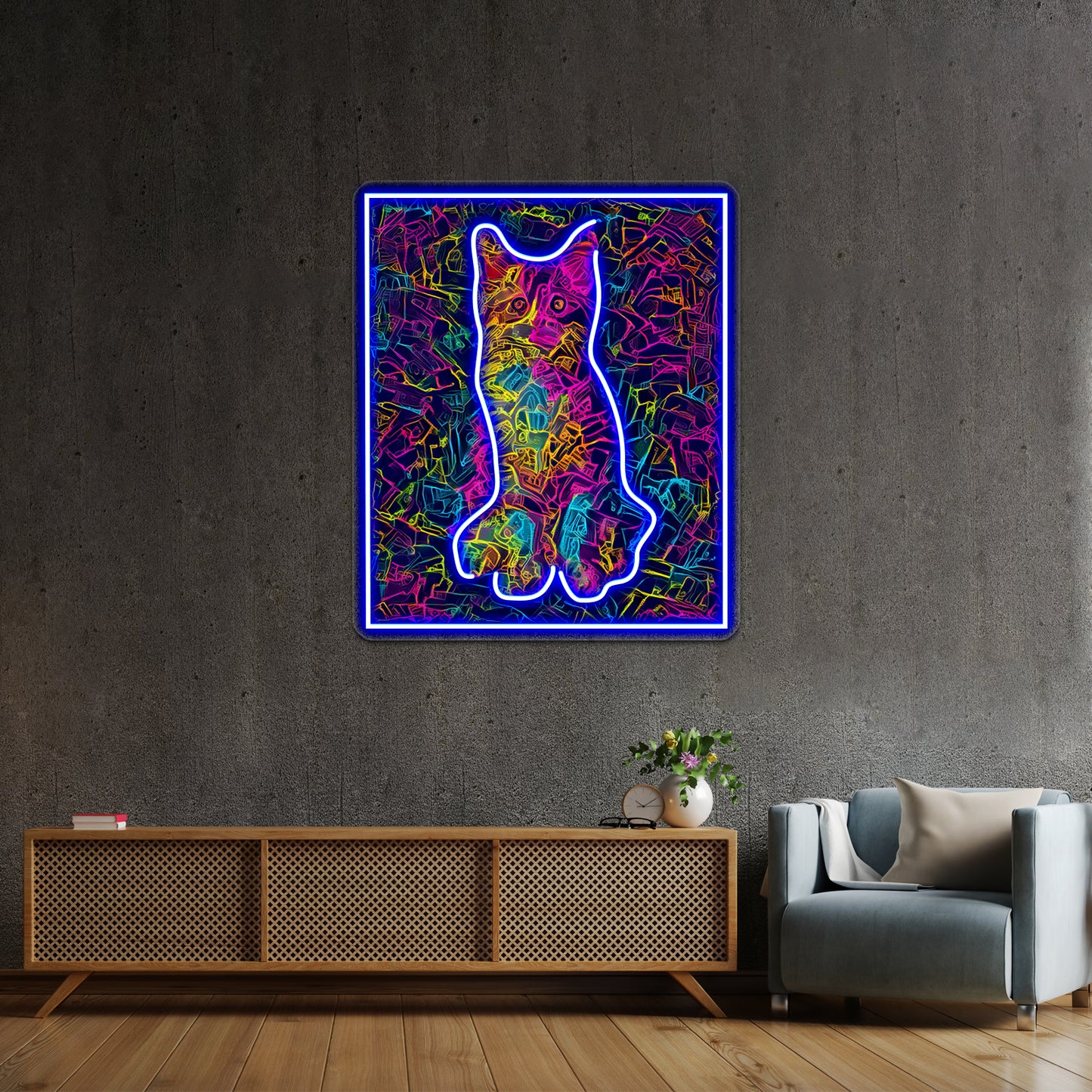 Neon Cat Art Wall Artwork Neon Signs