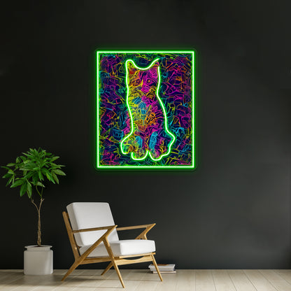 Neon Cat Art Wall Artwork Neon Signs