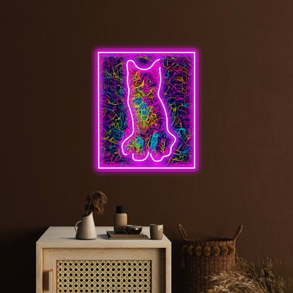 Neon Cat Art Wall Artwork Neon Signs