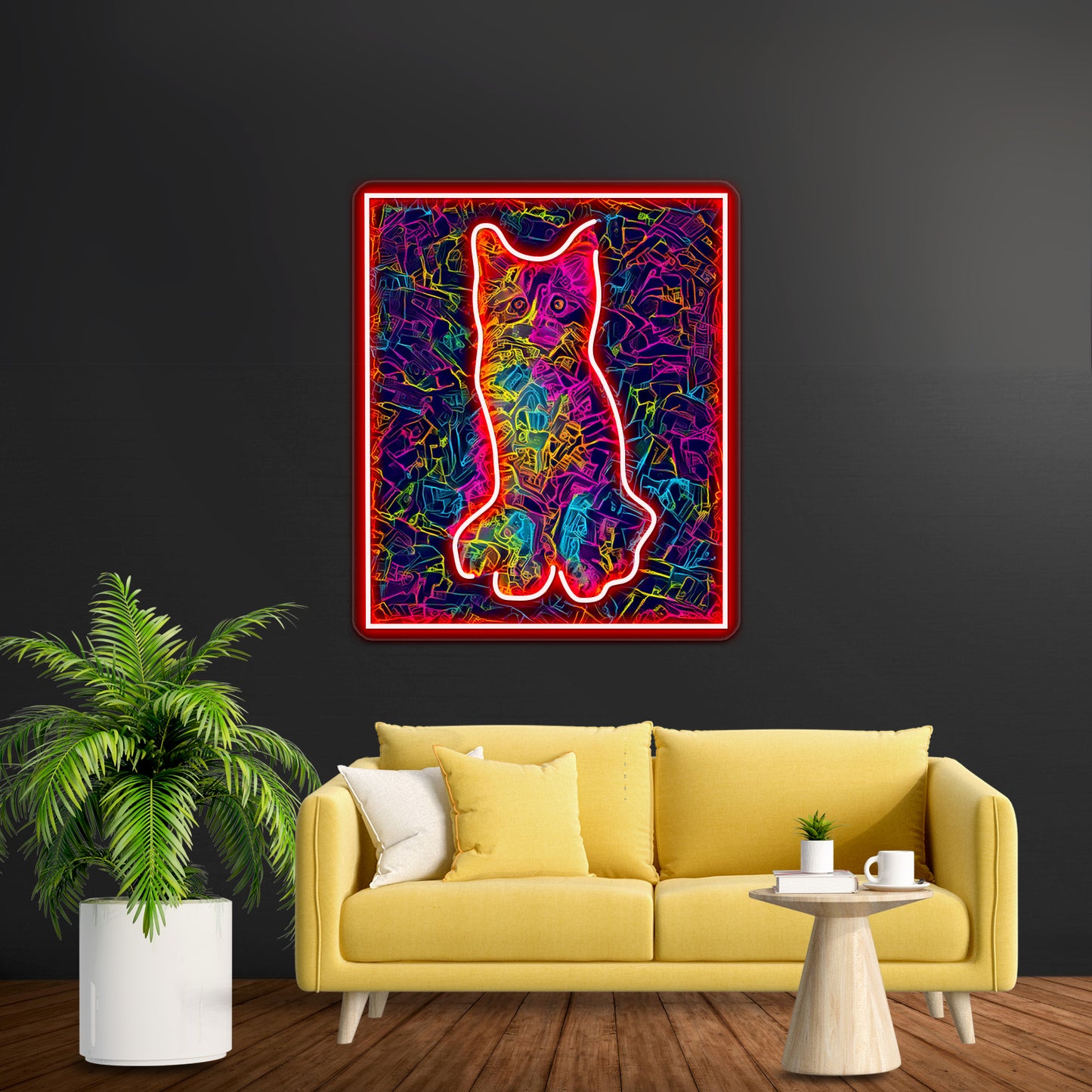 Neon Cat Art Wall Artwork Neon Signs