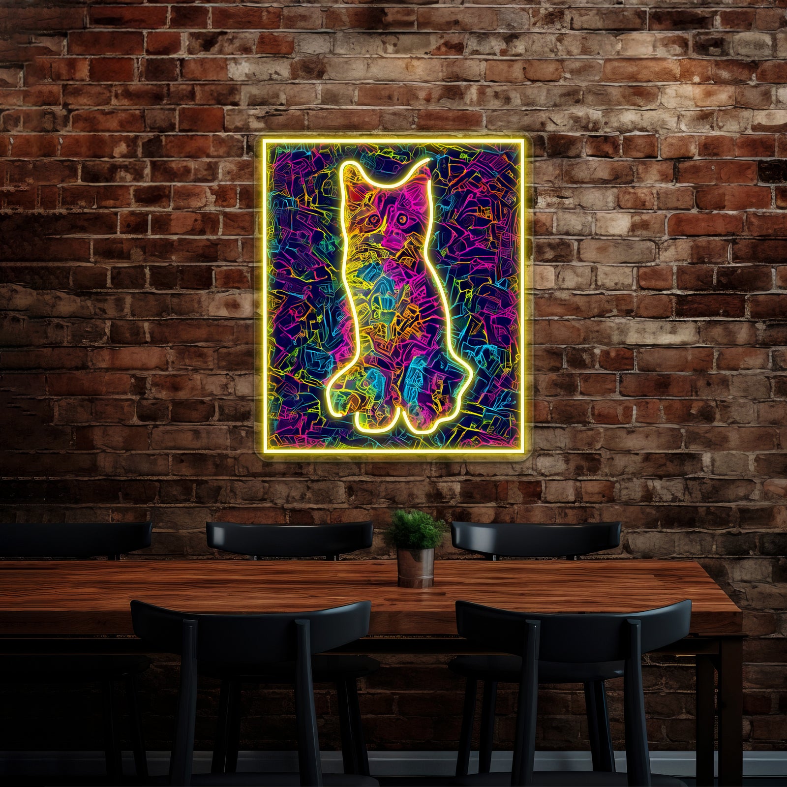Neon Cat Art Wall Artwork Neon Signs | Shineneon