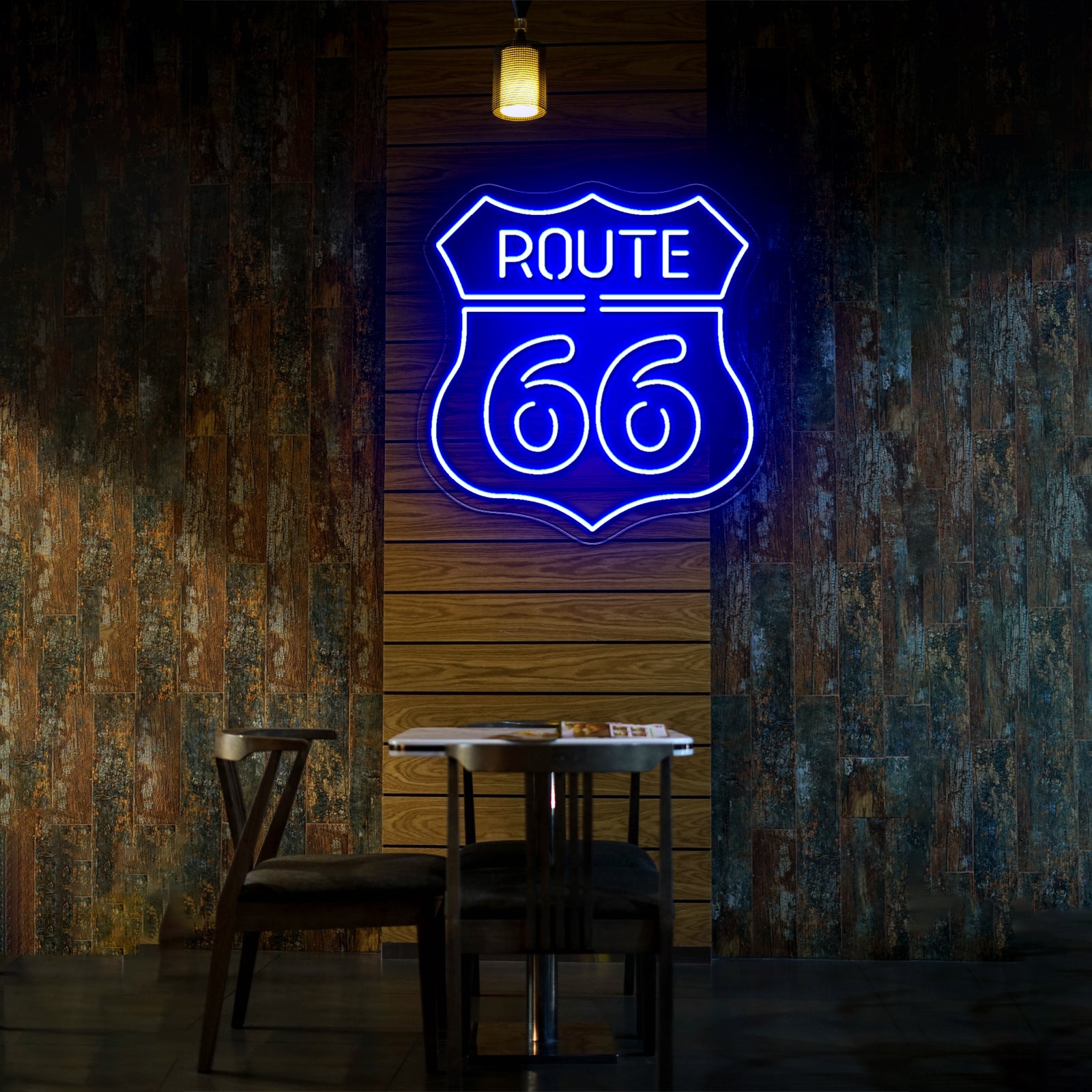 Neon Route 66 Sign Wall Decor Neon Wall Light - LED neon sign view 5