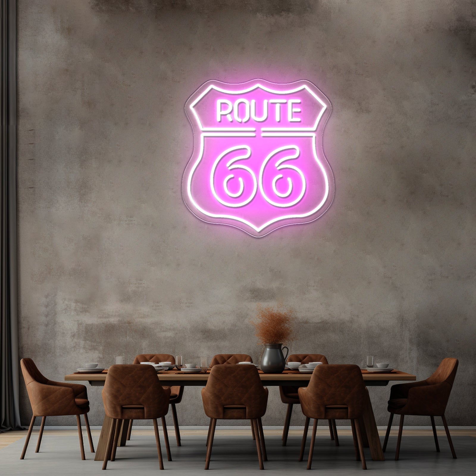 Neon Route 66 Sign Wall Decor Neon Wall Light - LED neon sign view 8