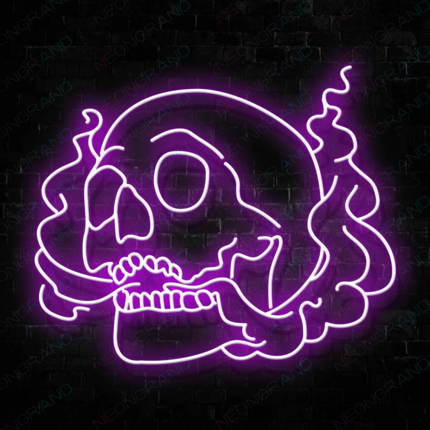 Neon Skeleton Sign Smoking Skull Led Light | Shineneon
