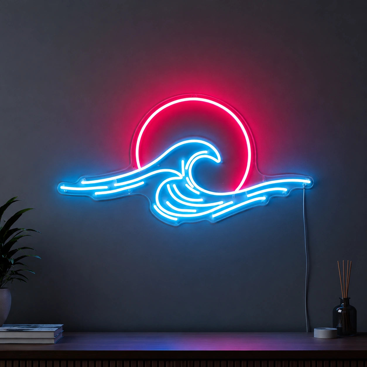Neon Sunset Wave Neon Sign LED Neon Sign high-converting product image