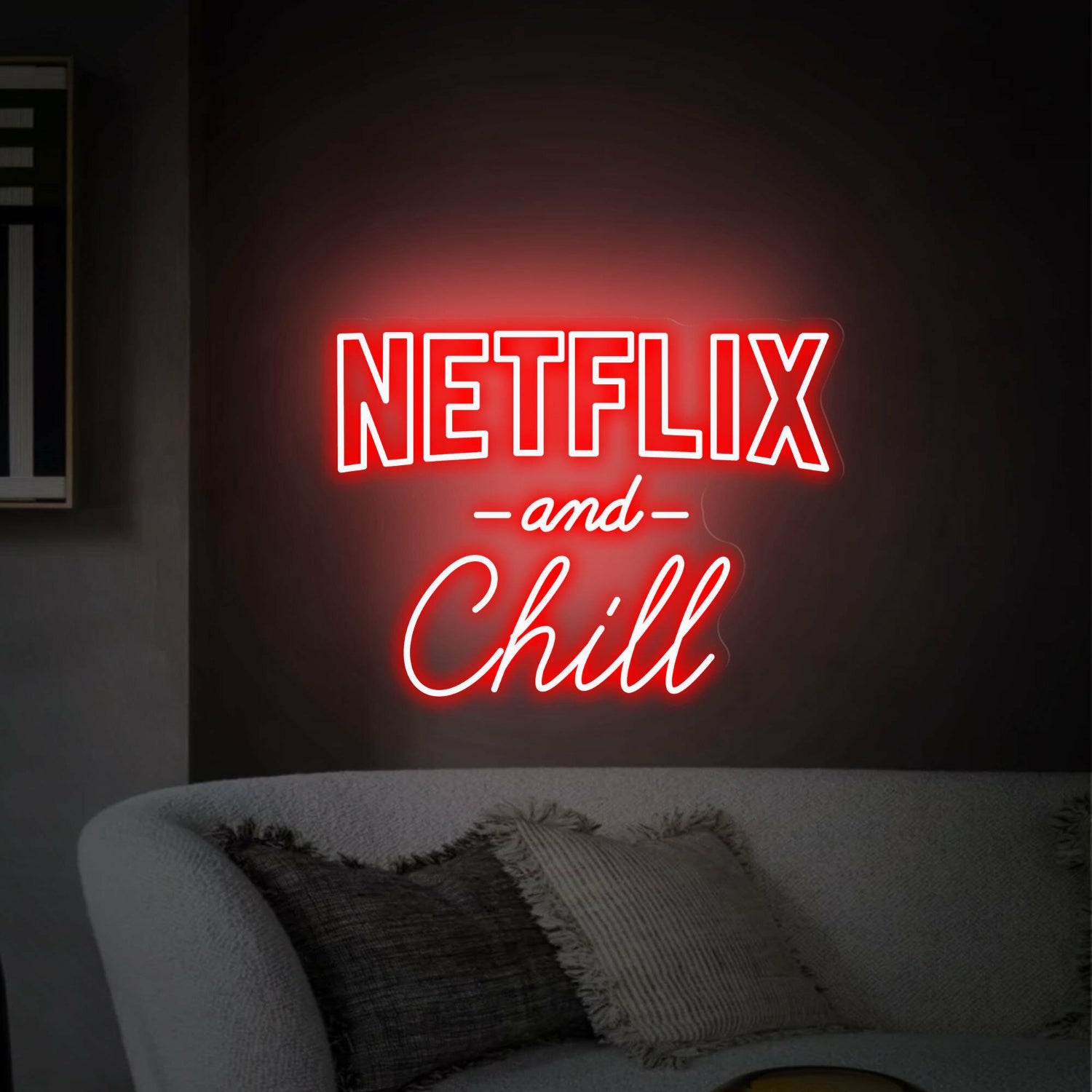 Netflix And Chill Led Neon Sign Home Theaters Game Rooms | Shineneon