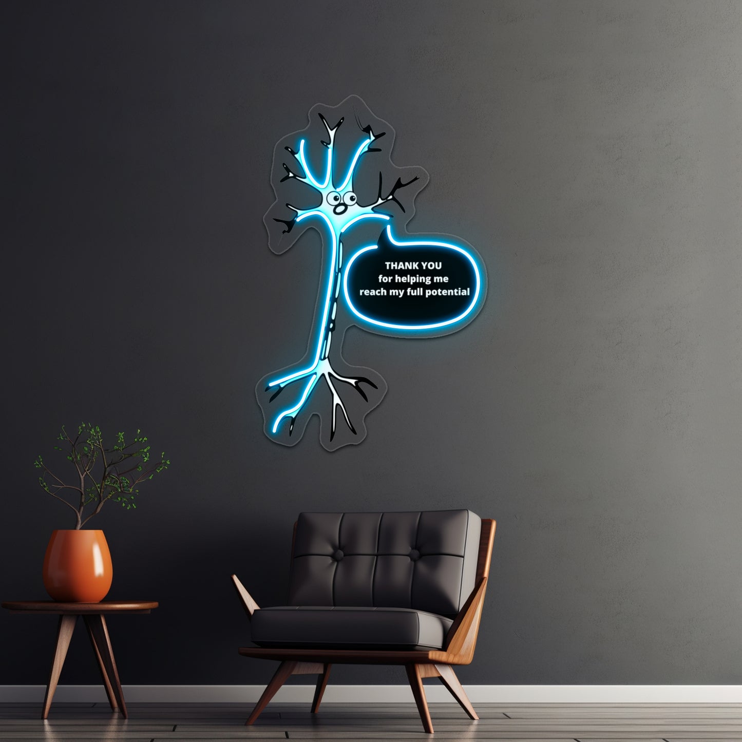 Neuron Thank You For Helping Me Reach My Full Potential Wall Artwork Neon Signs