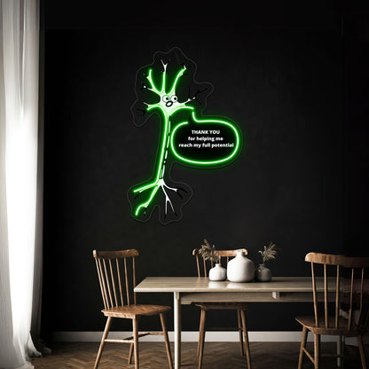 Neuron Thank You For Helping Me Reach My Full Potential Wall Artwork Neon Signs