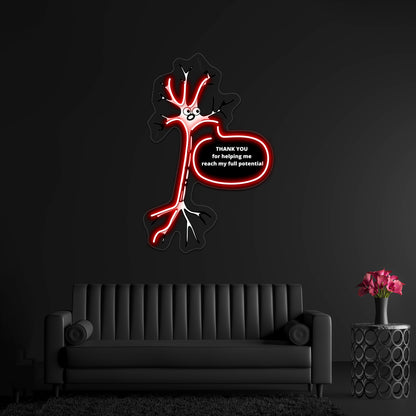 Neuron Thank You For Helping Me Reach My Full Potential Wall Artwork Neon Signs