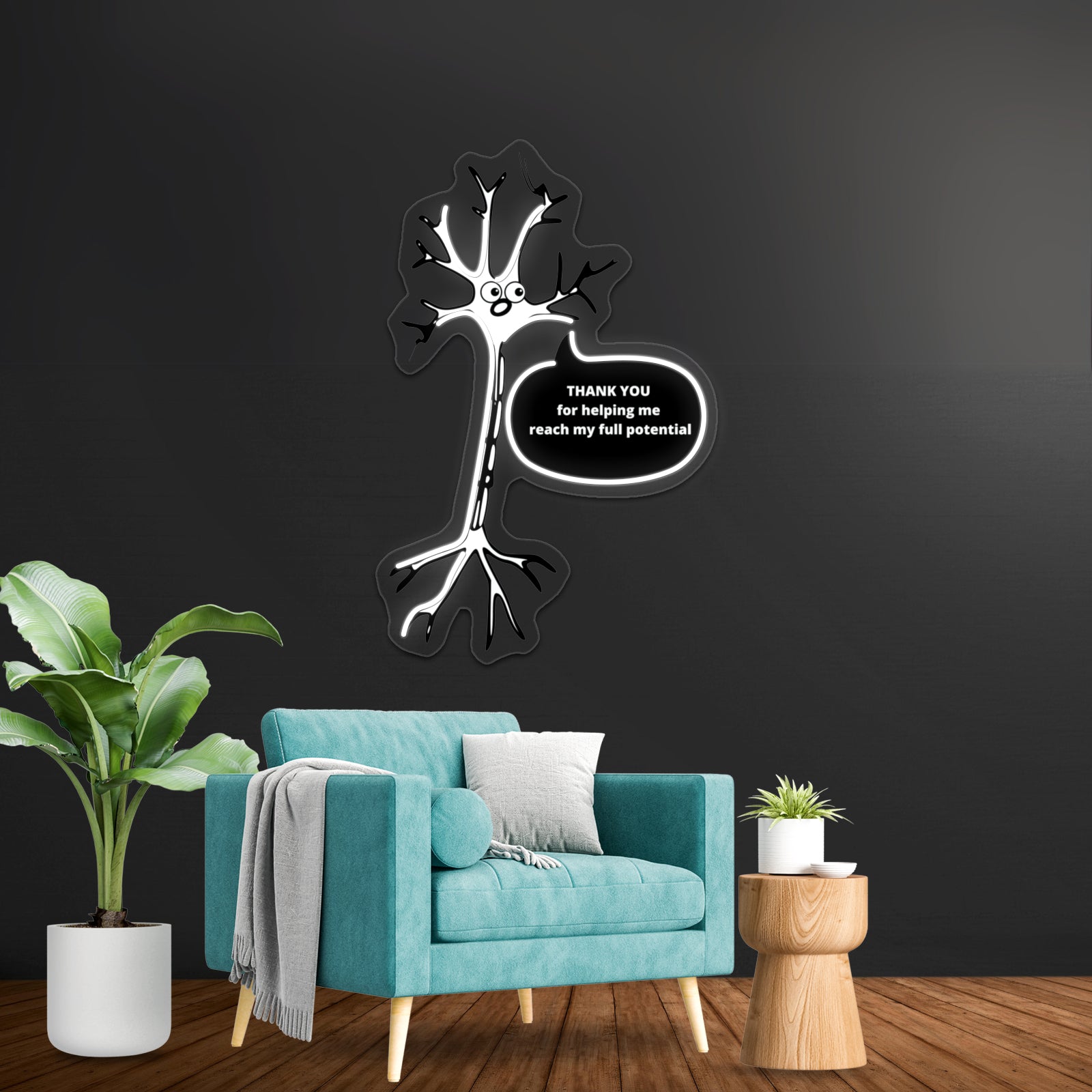 Neuron Thank You For Helping Me Reach My Full Potential Wall Artwork Neon Signs | Shineneon