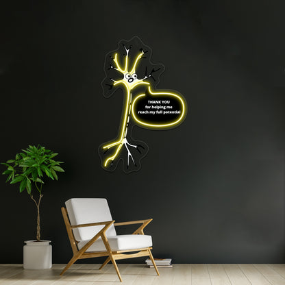 Neuron Thank You For Helping Me Reach My Full Potential Wall Artwork Neon Signs