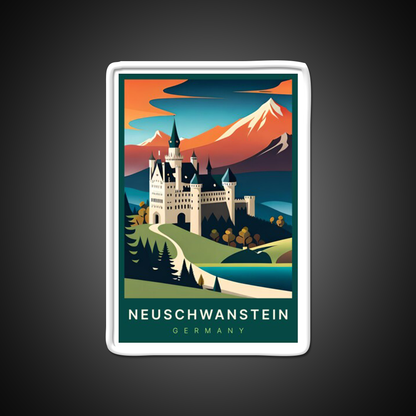 Neuschwanstein Germany Digital Art Illustration Beer Bar Decor Led Neon Sign Rgb Color - LED neon sign view 11