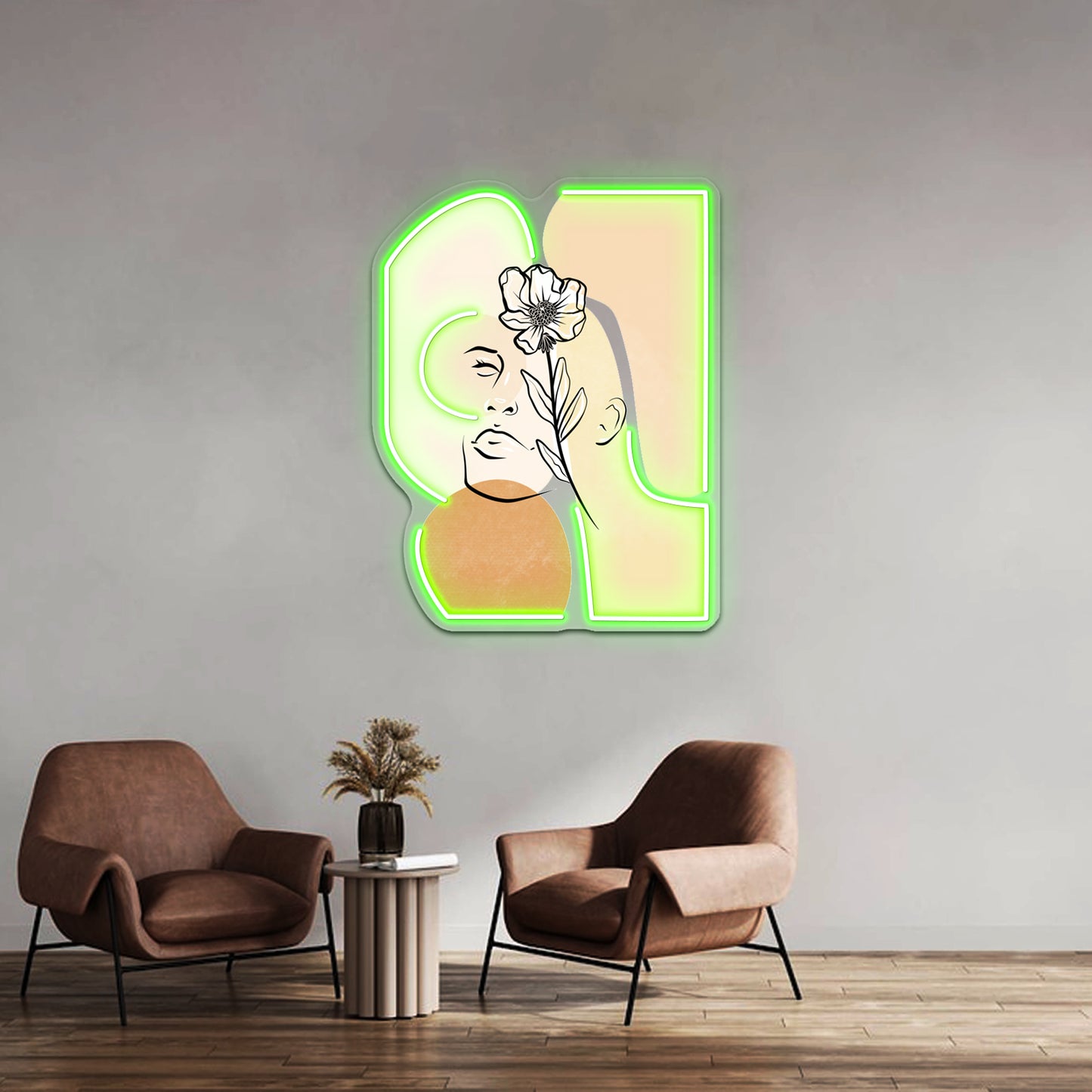 Neutral Abstract Wall Artwork Neon Signs