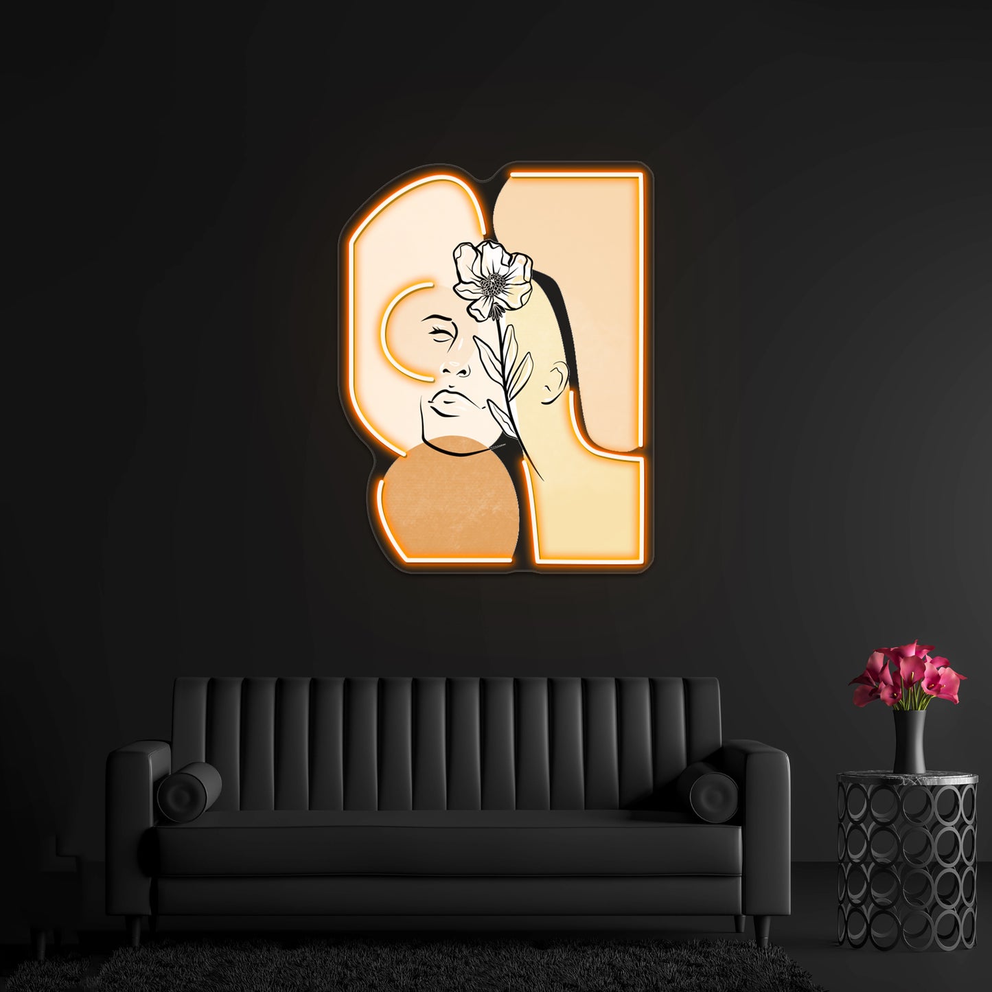 Neutral Abstract Wall Artwork Neon Signs