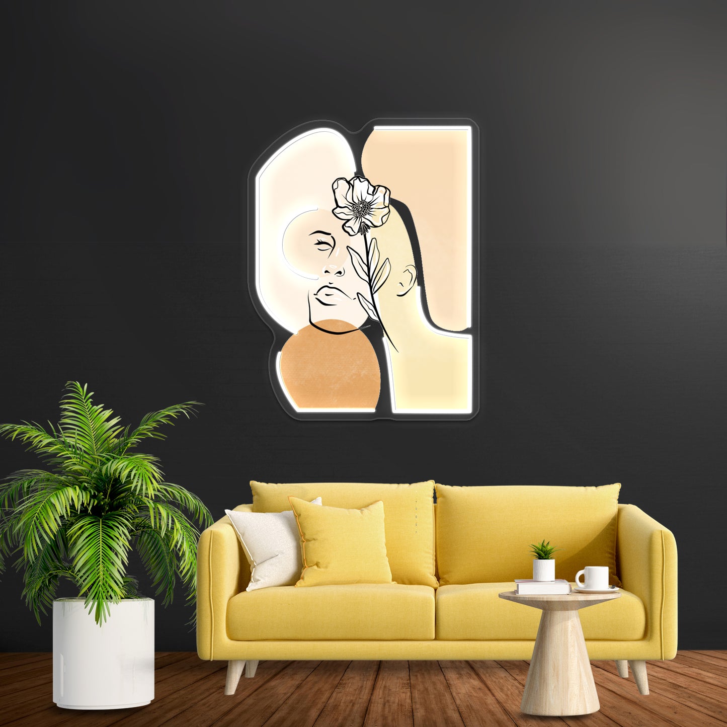 Neutral Abstract Wall Artwork Neon Signs