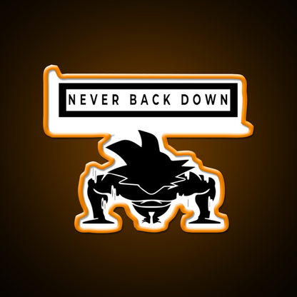 Never Back Down Sport Motivation Gym Fitness Led Neon Sign Rgb Color